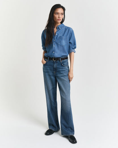 Relaxed Fit Indigo Shirt